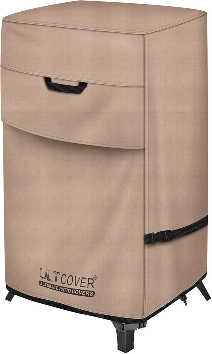 ULTCOVER Waterproof Vertical Electric Smoker Cover 40 inch for Most Square Gas Propane BBQ Smokers Size Upto 25W x 20D x 43H inch