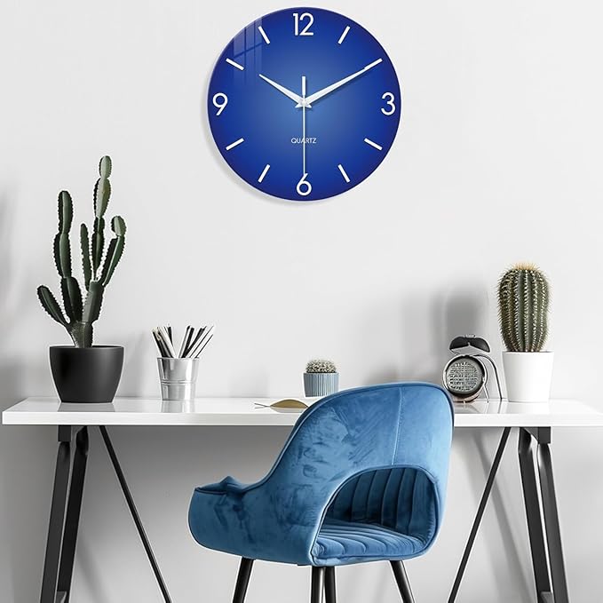 XFM Modern Simple Wall Clock 12 Inch Silent Non-Ticking Wall Clocks Battery