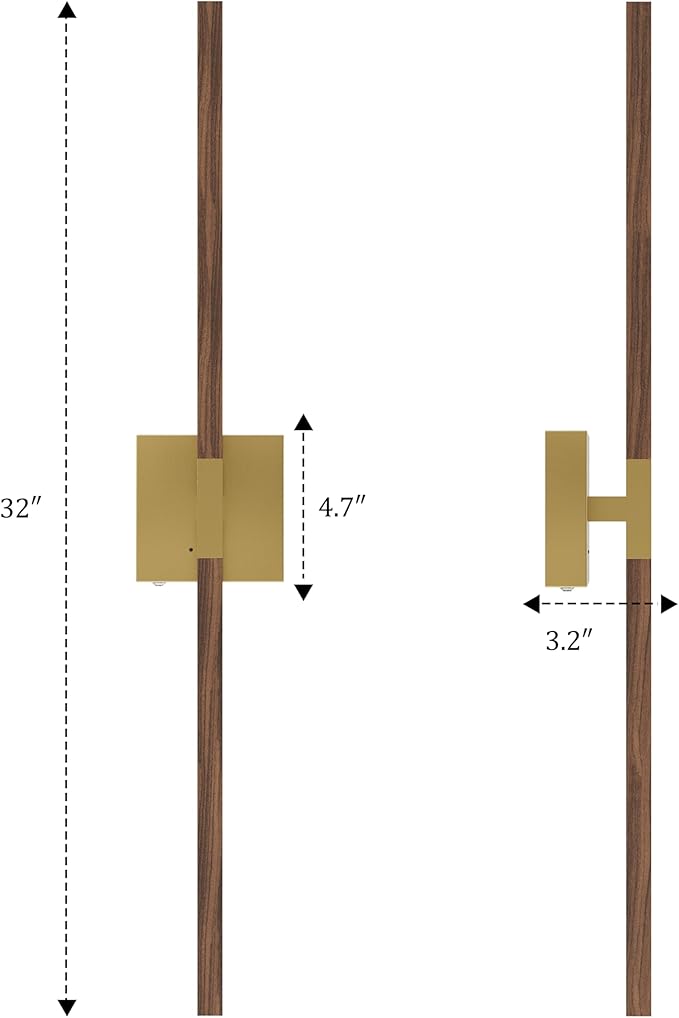 Rayogale 32 Inch Rechargeable Battery Operated Wall Sconce Set 2, 8000mAh