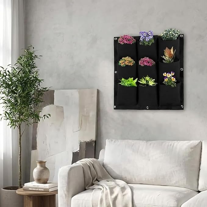 WFIST Vertical Hanging Planter Bag, Breathable Felt Wall Garden Planter