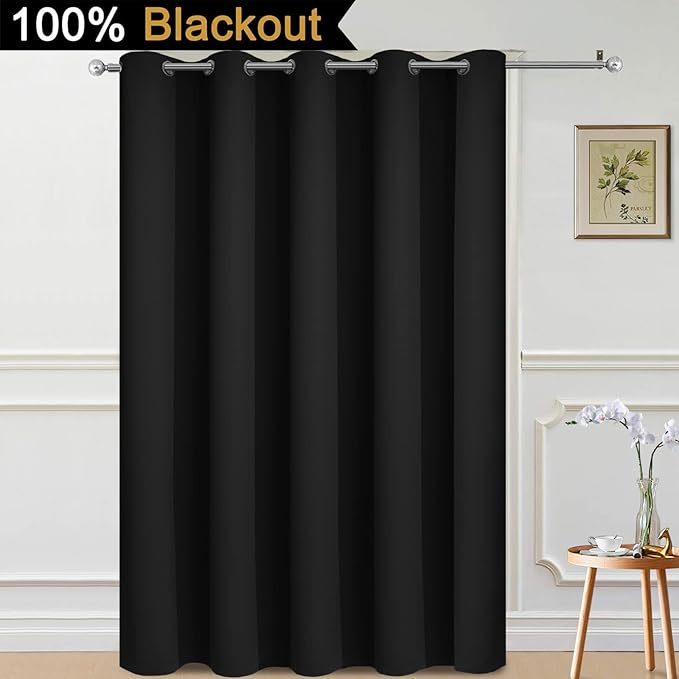 Yakamok 100% Blackout Lined Panels, Thermal Insulated Blackout Curtains