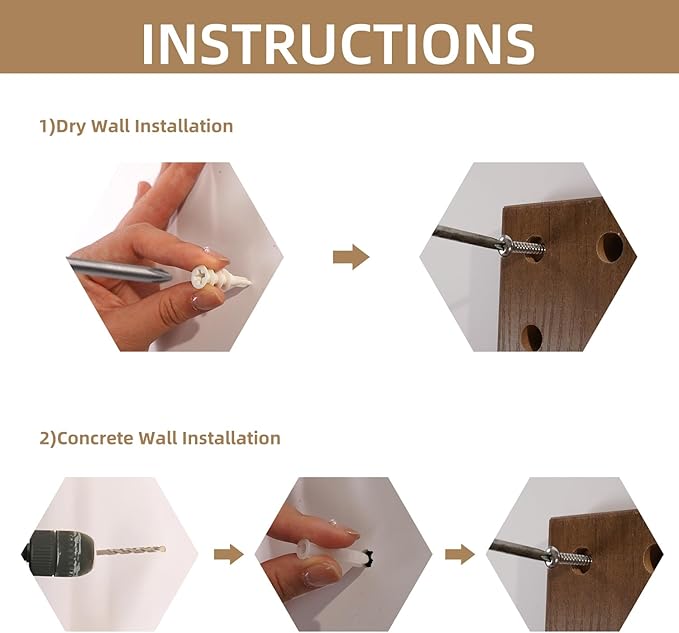 Brown Wood Pegboard Modular Display Wooden Pegboard Combination Wall Organizer