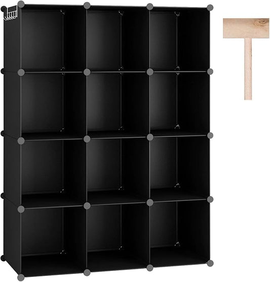C&AHOME Cube Storage Organizer, 12-Cube Shelves Units, Closet Cabinet, DIY