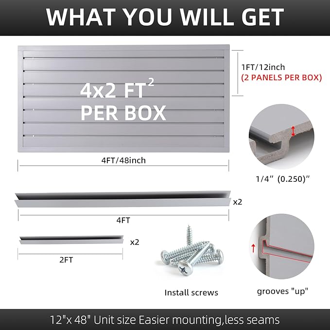 Slatwall Panel Garage Slat Wall Storage Systems, PVC Slat Wall Paneling Garage