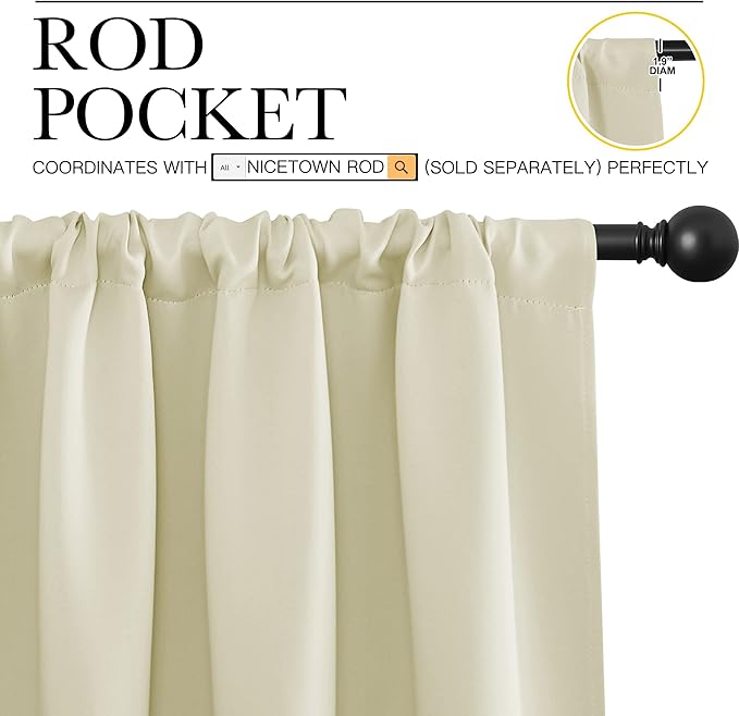 NICETOWN Blackout Curtains for Bedroom, Home Decorations Thermal Insulated