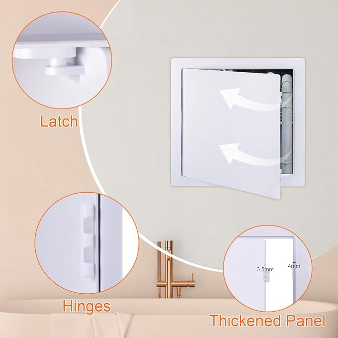 Suteck Plastic Access Panel for Drywall Ceiling 10 x 10 Inch Reinforced