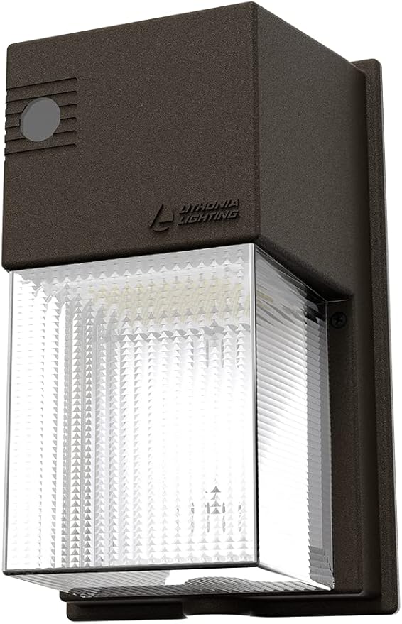 Lithonia Lighting 7" Mini LED Wall Pack Outdoor Light Fixture, 3-Way Selectable