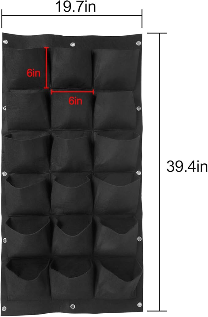 ZOENHOU 2 Pack Total 36 Roomy Pockets Vertical Garden Planter, Wall-Hanging
