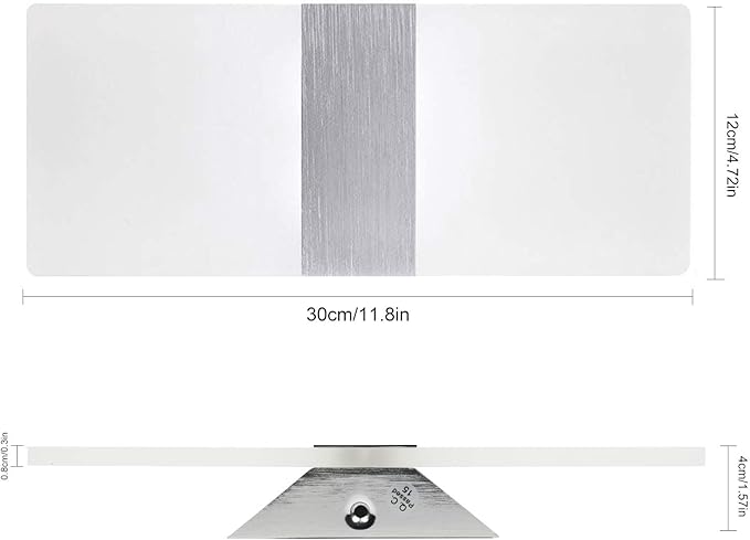 ChangM Modern Wall Sconce 12W, Acrylic Material Hardwired Wall Mounted Wall