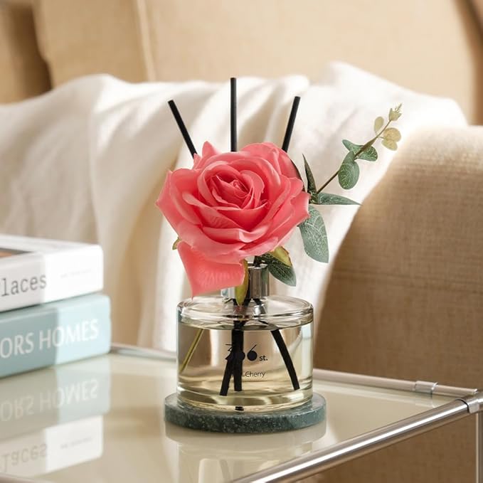 396 st. Rose Flower Reed Diffuser, Vanilla Lavender, 200ml(6.7oz) / Reed Diffuser Sets, Home Fragrance, Scented Oils, Home & Bathroom Décor