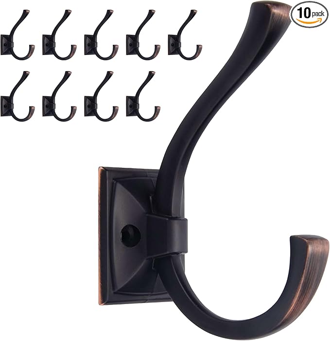 TUNNY 10 Pack Antique Design Wall Hanging Coat Hooks