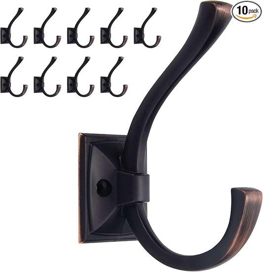 TUNNY 10 Pack Antique Design Wall Hanging Coat Hooks