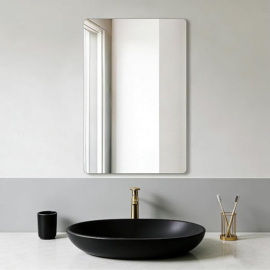Frameless Mirror, Rectangle Bathroom Mirror