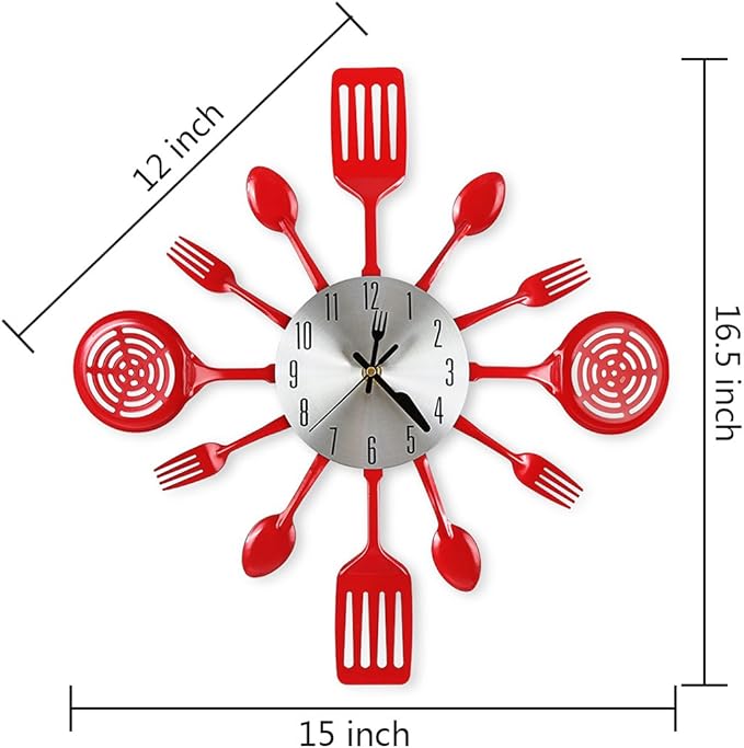 16 Inch Cutlery Kitchen Wall Clocks