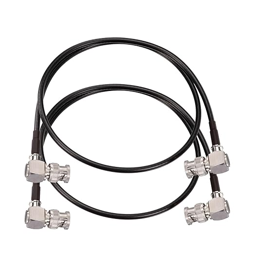 Superbat 3G/6G/12G SDI Cable 2ft BNC Cable 75 Ohm Thin Precision SDI Video Cable Right Angle Supports HD-SDI/3G-SDI/4K/8K Monitor Surveillance Camera CCTV System