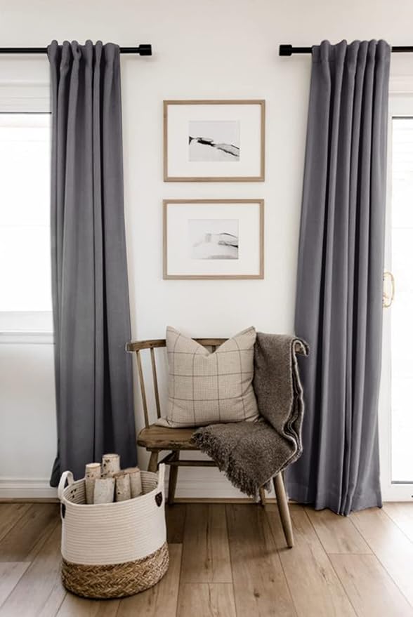 100% Blackout Shield Linen Blackout Curtains