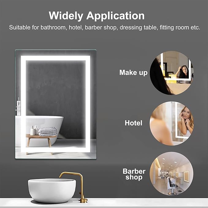 36x28 inch LED Lighted Bathroom Mirror