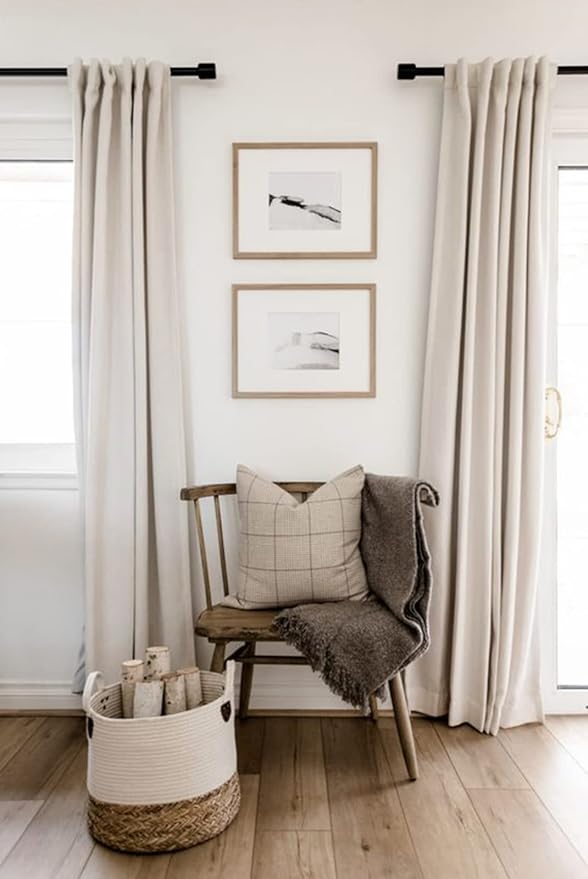 100% Blackout Shield Linen Blackout Curtains