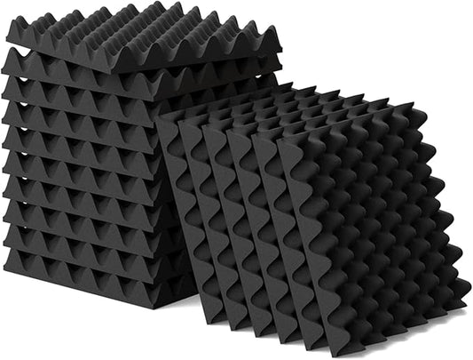 6 Pack 1.5"X12"X12" Acoustic Foam, Sound Proof Egg Crate Foam, Upgraded
