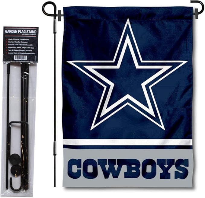 WinCraft Dallas Garden Flag with Stand Holder