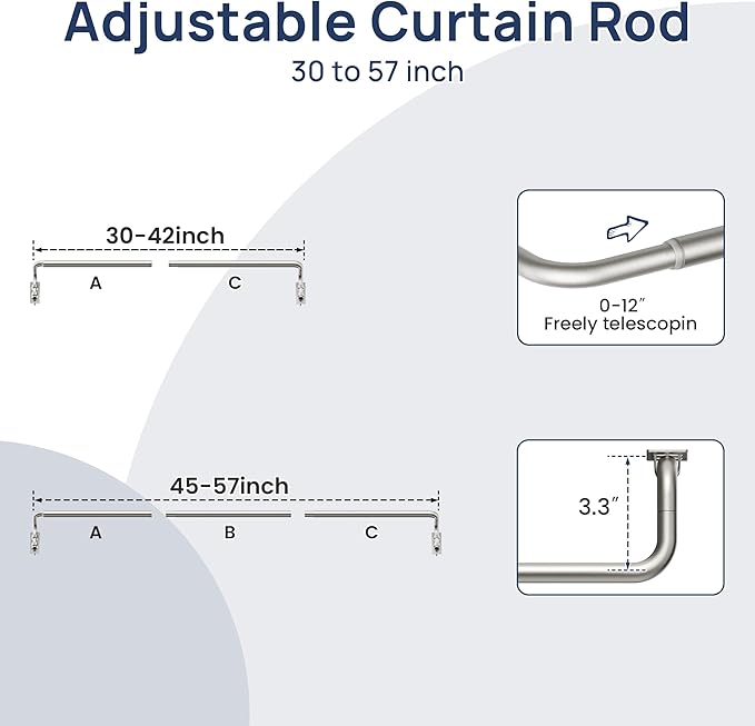 ENJOYBASICS Blackout Curtain rod