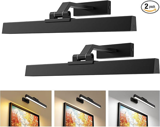 Afyuol Picture Lights for Wall, Battery Operated Gallery Light 16in for