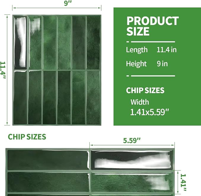 Peel and Stick Backsplash 3D Wall Tiles, Self-Adhesive, Oil Proof, Waterproof