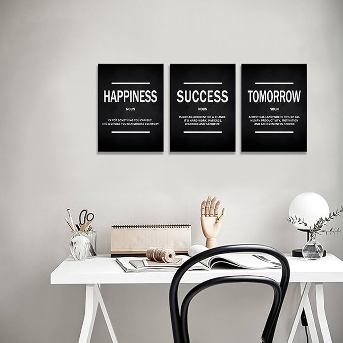 KAWAHONE Success Quotes Wall Art, Motivational Entrepreneur Tomorrow Poster