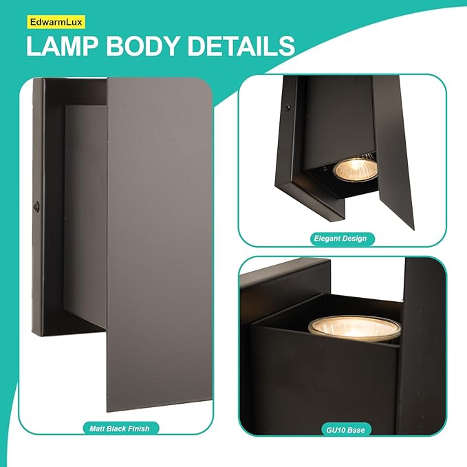 Edwarmlux Indoor Wall Sconces, Modern Wall Lights, Up and Down Wall Mount Light