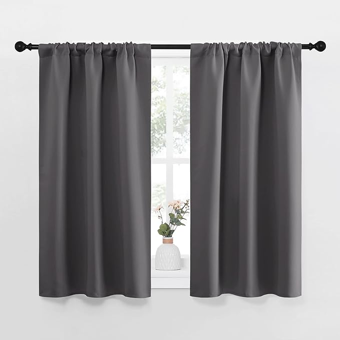 NICETOWN Grey Window Curtains for Bedroom
