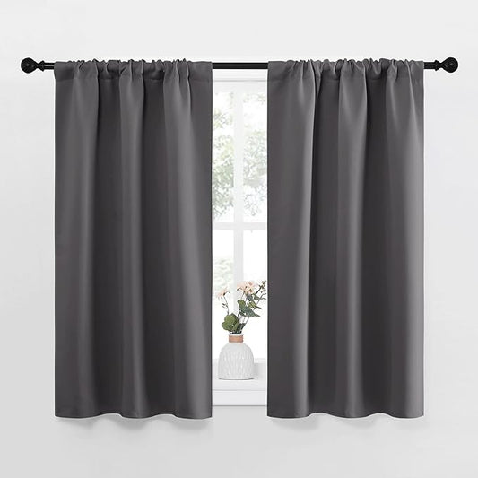 NICETOWN Grey Window Curtains for Bedroom