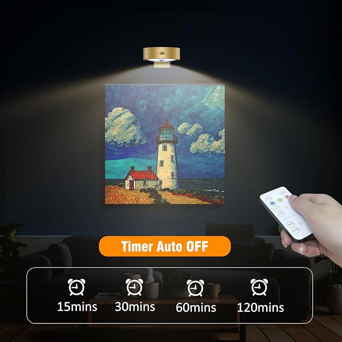 6-Pack Battery Operated Picture Light Magnetic Painting Light
