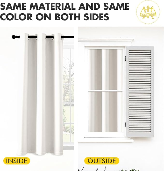 MIULEE Blackout Curtains for Bedroom Living Room 2 Panels, Thermal Insulated