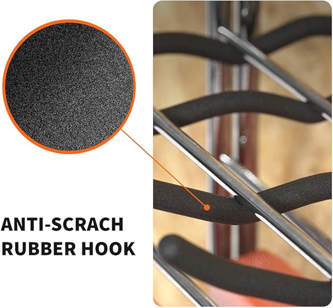 TORACK Garage Hooks Tool Organizer, 4 Pack Heavy Duty Steel 12" Wave Hooks