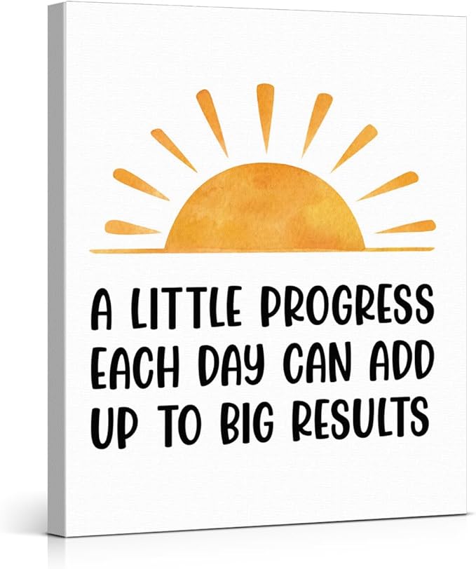 Inspirational Office Wall Art Decor, Motivational Add Up to Big Results