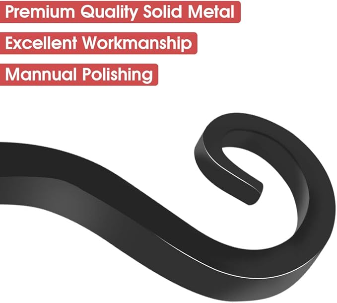 Jardim 2 Pack 6 Inch Premium Decorative Metal Iron Wall Hook, Indoor Outdoor
