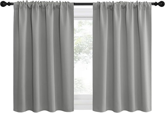 NICETOWN 2 Panels Blackout Curtains, Rod Pocket Thermal Insulated Drapes