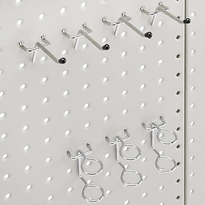 Amazon Basics Rectangular Metal Pegboard Wall Organizer, Tool Storage