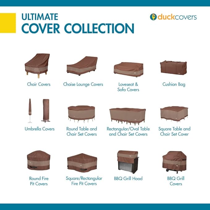 DUCKCOVERS® Ultimate Waterproof 104 Inch Patio Right-Facing Sectional Lounge Set Cover, Patio sectional Cover