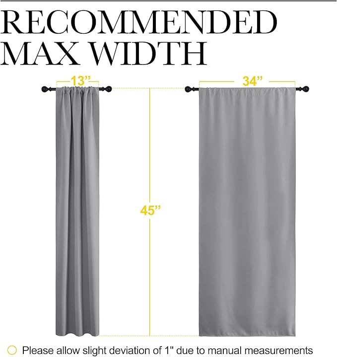 NICETOWN Short Room Darkening Curtains