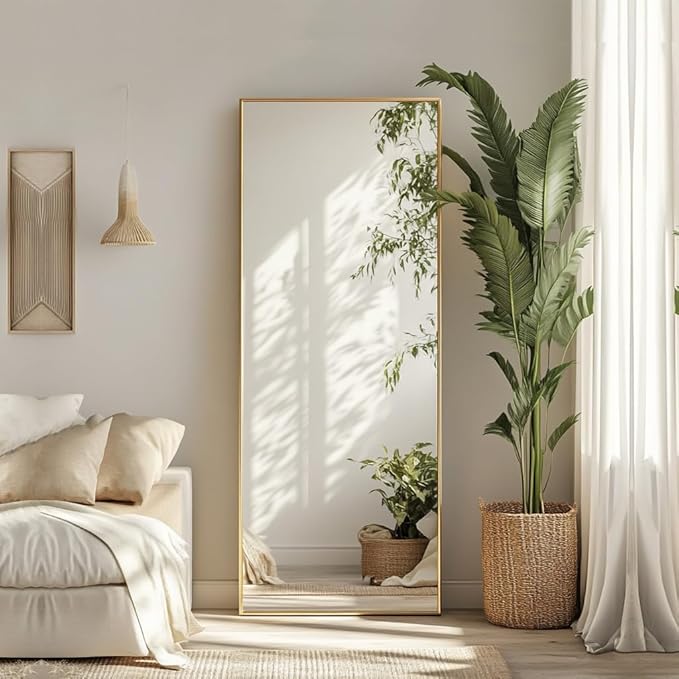 Sunniry Gold Full Length Mirror 56x18 inch, Standing Mirror Full Length