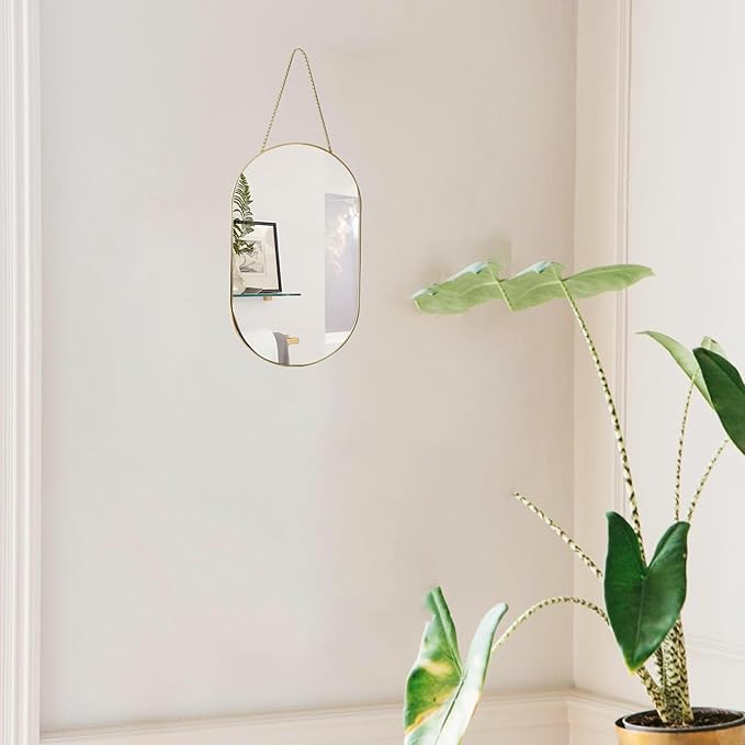 Gold Oval Mirror, Vanity Mirror