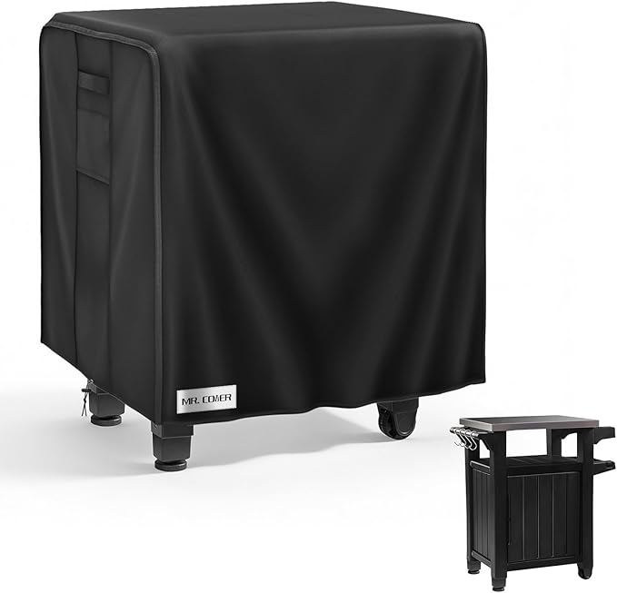 MR. COVER Outdoor Prep Table Cover, Compatible with 36 inch Keter Unity Small Portable Table, 600D Heavy Duty Waterproof for Grill Dining Kitchen Island Cart Protective, Outdoor Storage Cabinet Cover