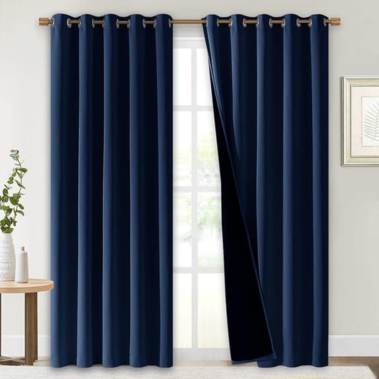 NICETOWN 100% Blackout Cold Blocking Curtain, Thermal Insulated & Energy