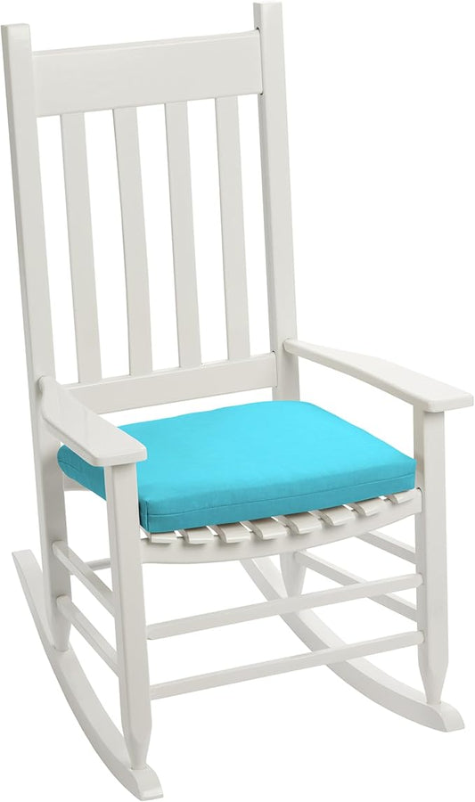Arden Indoor/Outdoor Seat Or Rocking Chair Cushion, 19 x 18, Water Repellent, Rain Proof, Fade Resistant Cushion for Rocking Or Dining Chairs Pool Blue Leala