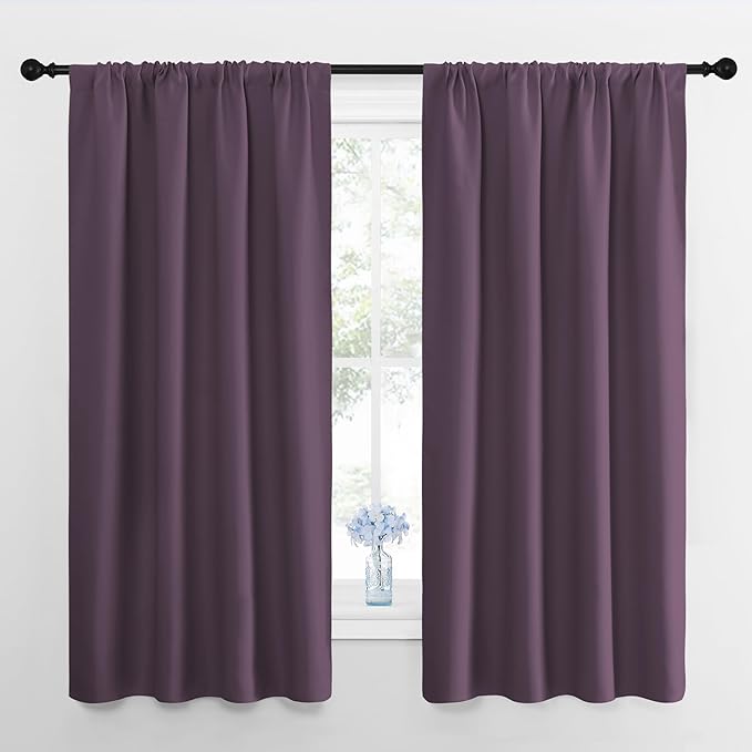 NICETOWN Blackout Curtains for Living Room, 2 Panels, 42 by 63, Darkening
