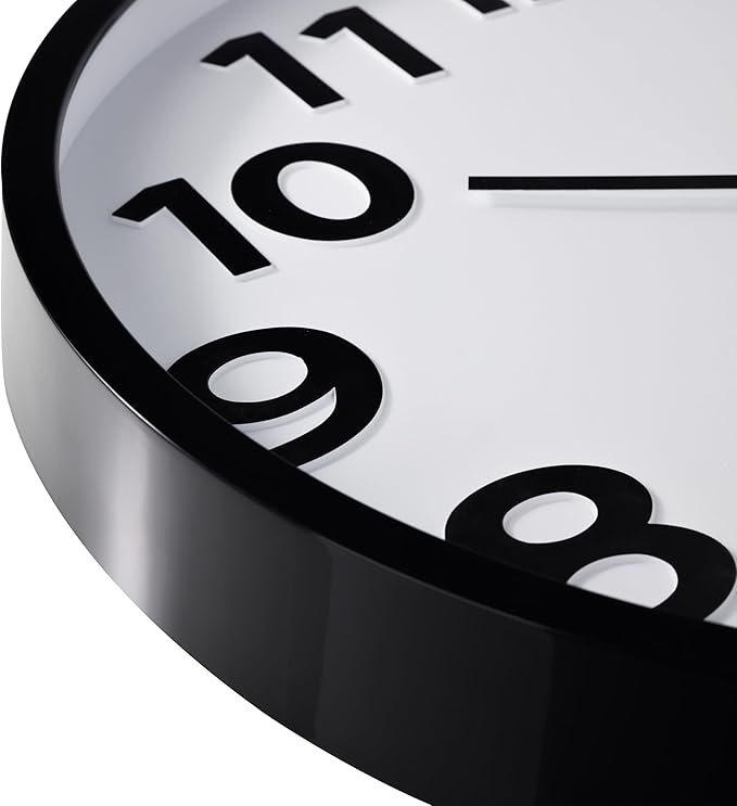 Large Wall Clock 16 Inch Silent Non-Ticking Modern Big Number Wall Clocks