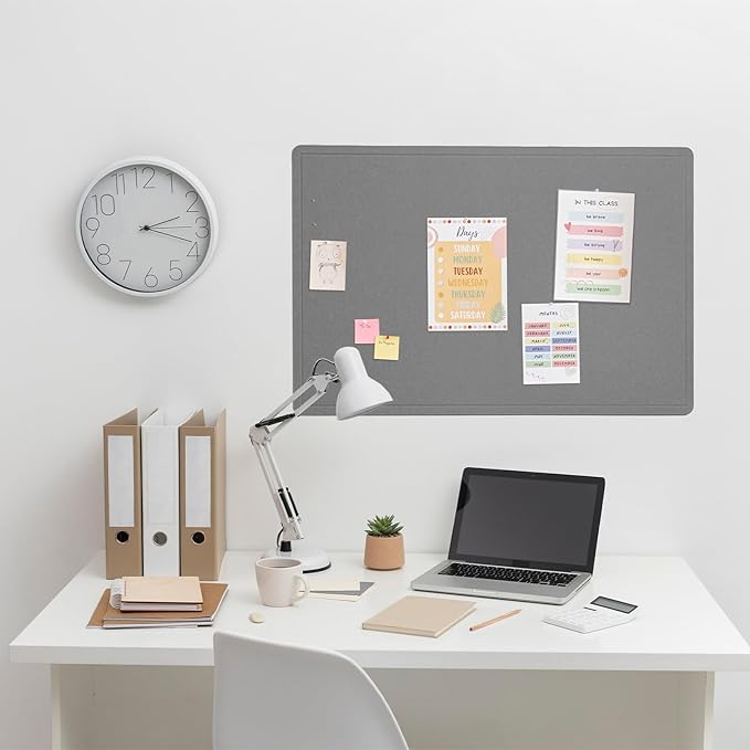 Lightomorrow Bulletin Board, 36 x 24 inches Felt Board