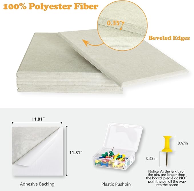 Large Cork Board Tiles for Wall