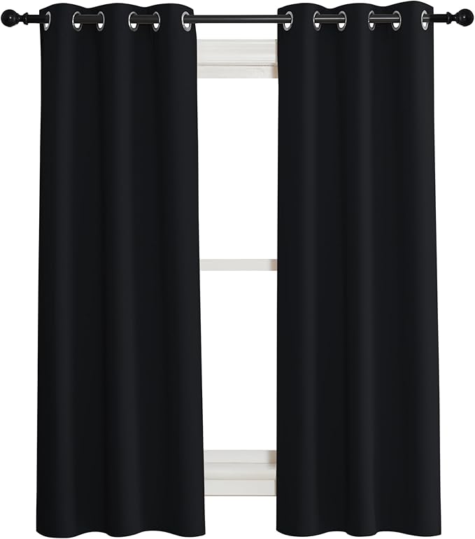 NICETOWN Complete 100% Blackout Curtain Set, Double Panels, Thermal Insulated &
